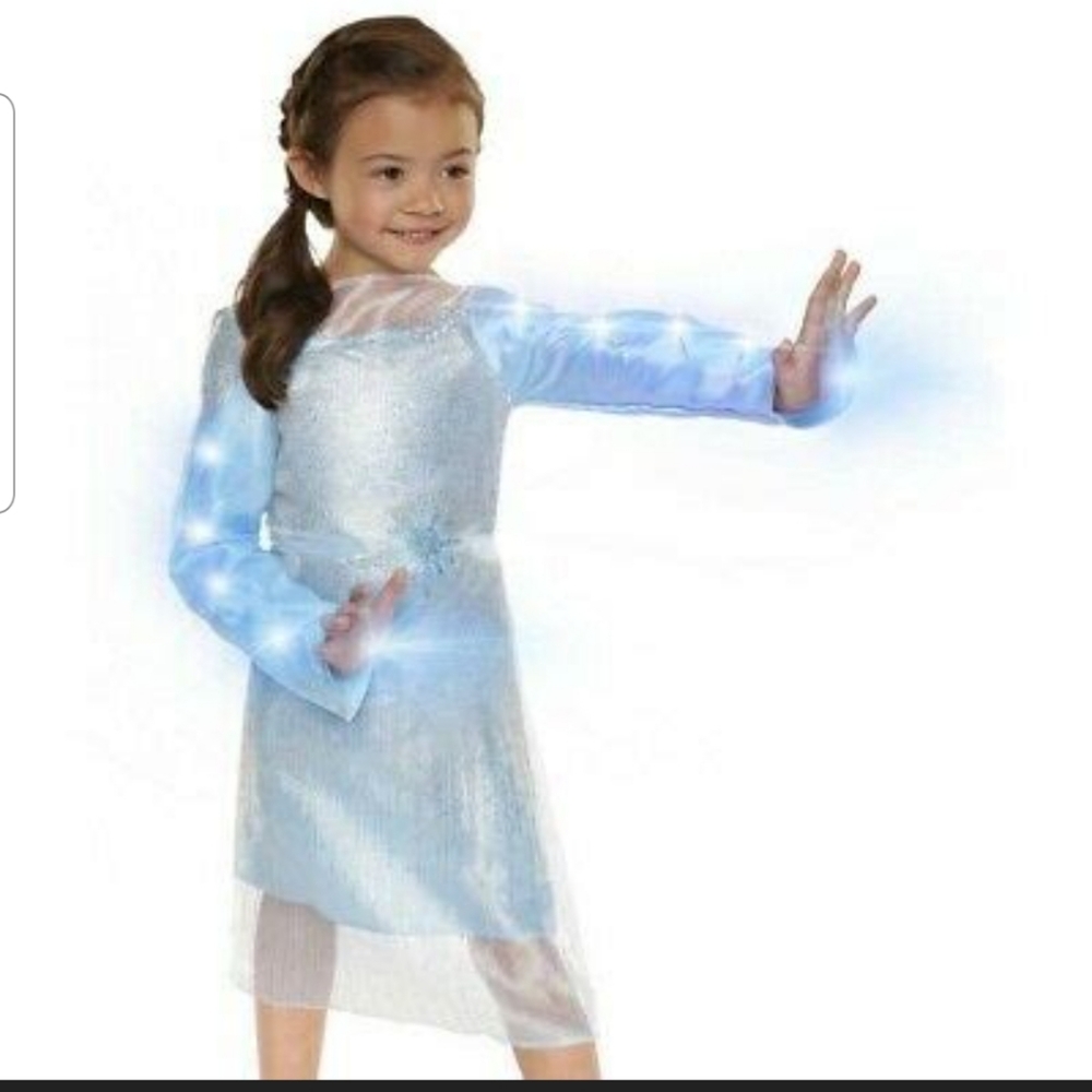 Elsa Dress Black Sea Light Up 5/6 Frozen 2